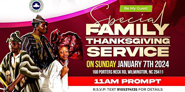 Special New Year thanksgiving 2024 Tickets, Sun, Jan 7, 2024 at 11:00 AM